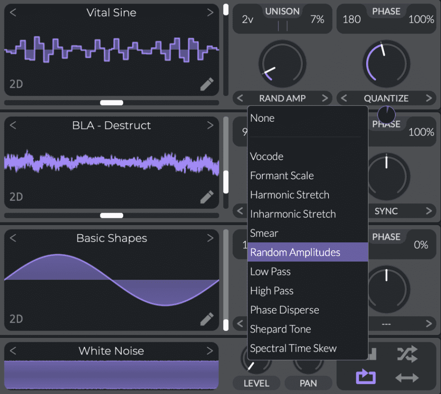 Spectral Synthesis With Vitals Unique Spectral Warping Modes