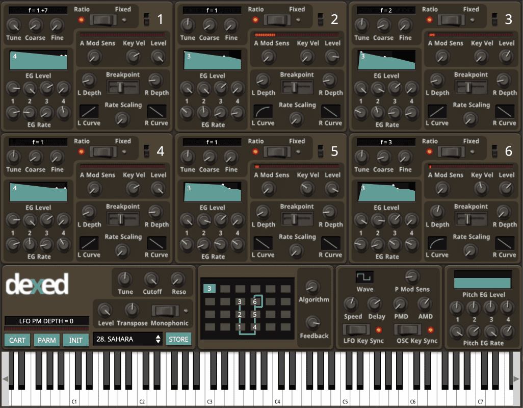 Best Free FM Synthesizer VST: Dexed Synth By Digital Suburban