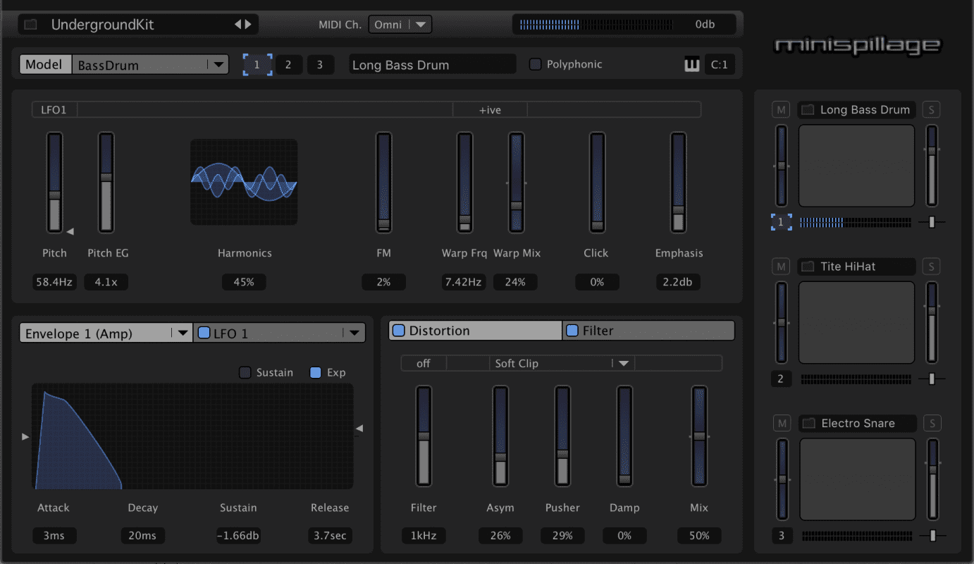 The Best Free Drum Synthesizer VST: MiniSpillage By AudioSpillage