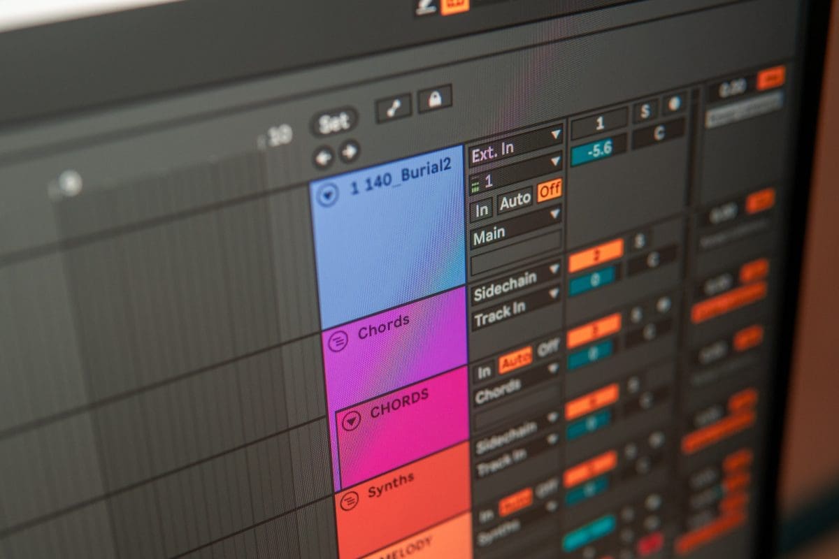 Close up image of ableton